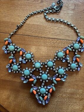 J. Crew statement sparkly jewelled necklace